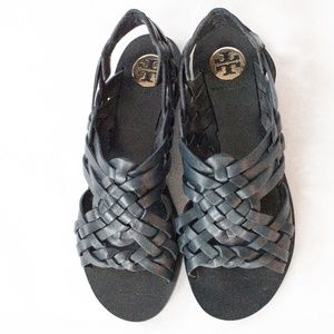 Tory Burch Killian Flat Sandal (Navy Blue)